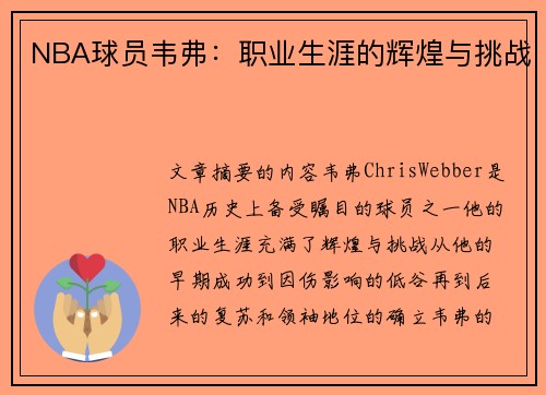 NBA球员韦弗：职业生涯的辉煌与挑战